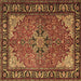 Square Machine Washable Persian Brown Traditional Rug, wshtr1914brn