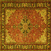 Square Machine Washable Persian Yellow Traditional Rug, wshtr1914yw