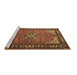 Sideview of Machine Washable Persian Brown Traditional Rug, wshtr1914brn