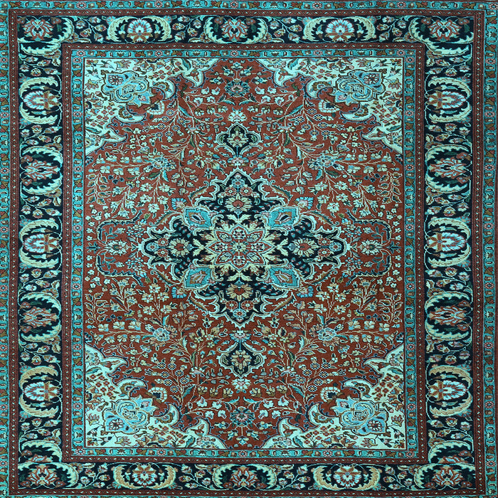 Square Persian Light Blue Traditional Rug, tr1914lblu