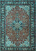 Machine Washable Persian Light Blue Traditional Rug, wshtr1914lblu