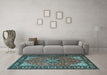 Machine Washable Persian Light Blue Traditional Rug in a Living Room, wshtr1914lblu