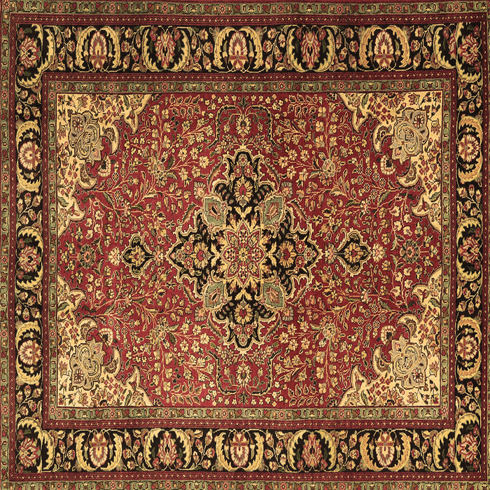 Square Persian Brown Traditional Rug, tr1914brn