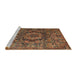 Sideview of Machine Washable Traditional Bronze Brown Rug, wshtr1915
