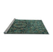 Sideview of Machine Washable Animal Light Blue Traditional Rug, wshtr1915lblu