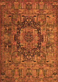 Animal Orange Traditional Rug, tr1915org