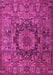 Machine Washable Animal Pink Traditional Rug, wshtr1915pnk