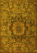 Animal Yellow Traditional Rug, tr1915yw