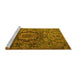 Sideview of Machine Washable Animal Yellow Traditional Rug, wshtr1915yw