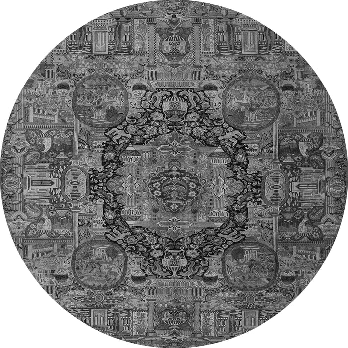 Square Animal Gray Traditional Rug, tr1915gry