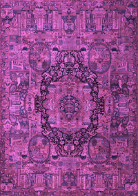 Animal Purple Traditional Rug, tr1915pur