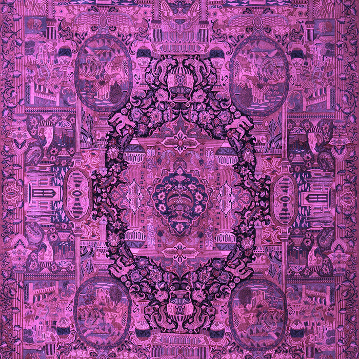 Animal Purple Traditional Rug, tr1915pur