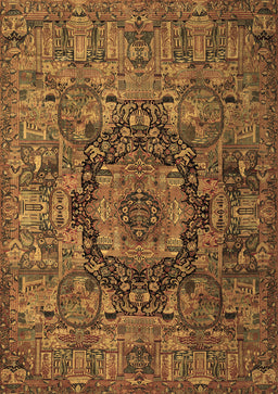 Animal Brown Traditional Rug, tr1915brn