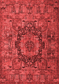 Animal Red Traditional Rug, tr1915red