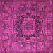 Square Animal Pink Traditional Rug, tr1915pnk