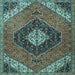 Square Machine Washable Persian Light Blue Traditional Rug, wshtr1916lblu