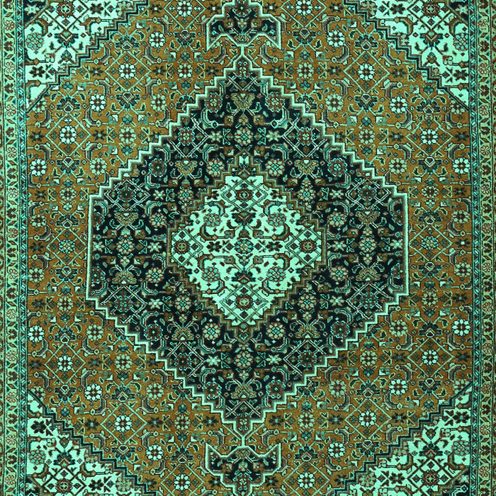 Machine Washable Persian Turquoise Traditional Area Rugs, wshtr1916turq