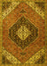 Machine Washable Persian Yellow Traditional Rug, wshtr1916yw