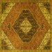 Square Persian Yellow Traditional Rug, tr1916yw