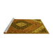 Sideview of Machine Washable Persian Yellow Traditional Rug, wshtr1916yw