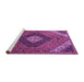 Sideview of Machine Washable Persian Purple Traditional Area Rugs, wshtr1916pur