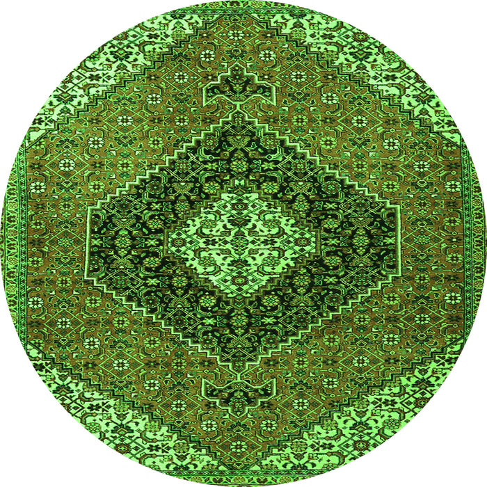 Square Persian Green Traditional Rug, tr1916grn