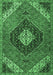 Machine Washable Persian Emerald Green Traditional Area Rugs, wshtr1916emgrn