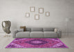 Machine Washable Persian Purple Traditional Area Rugs in a Living Room, wshtr1916pur