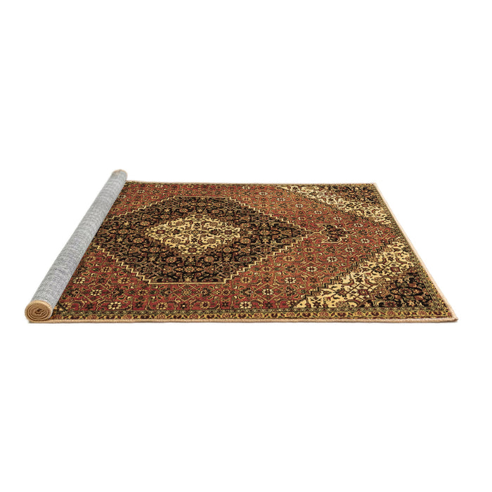 Sideview of Machine Washable Persian Brown Traditional Rug, wshtr1916brn