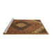 Sideview of Machine Washable Persian Brown Traditional Rug, wshtr1916brn