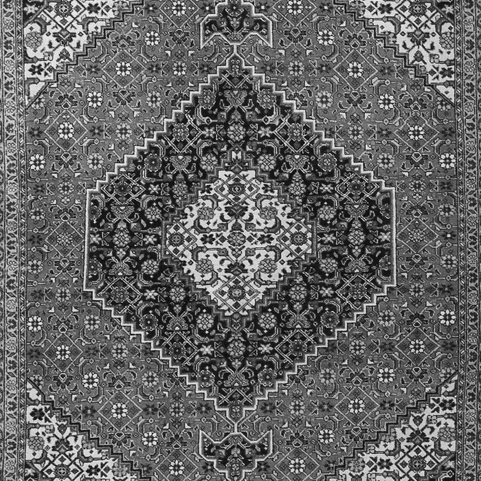 Serging Thickness of Machine Washable Persian Gray Traditional Rug, wshtr1916gry