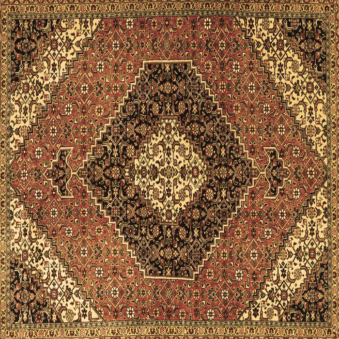 Square Persian Brown Traditional Rug, tr1916brn