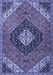 Machine Washable Persian Blue Traditional Rug, wshtr1916blu