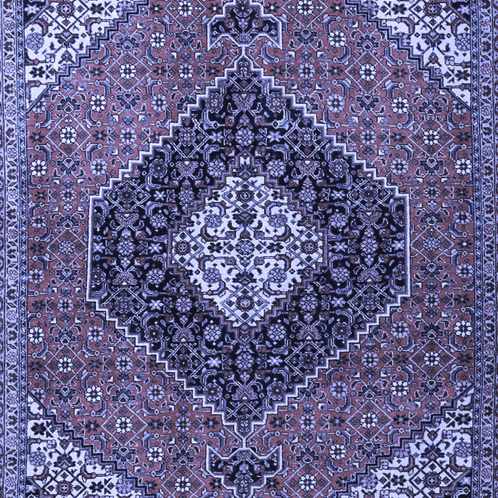 Machine Washable Persian Blue Traditional Rug, wshtr1916blu