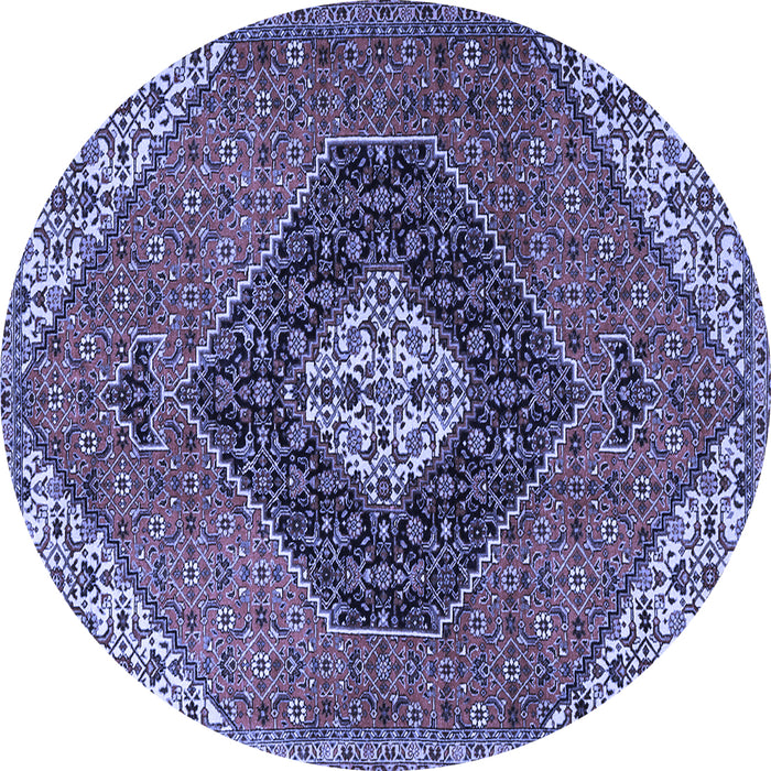 Round Persian Blue Traditional Rug, tr1916blu