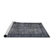 Sideview of Machine Washable Traditional Silver Gray Rug, wshtr1917