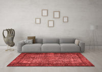 Machine Washable Persian Red Traditional Rug, wshtr1917red