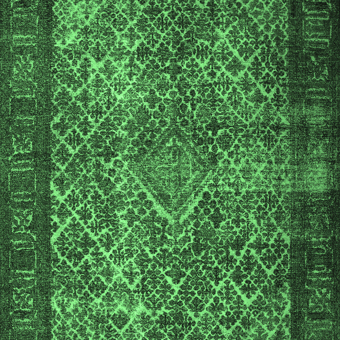 Machine Washable Persian Emerald Green Traditional Area Rugs, wshtr1917emgrn