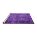 Sideview of Machine Washable Persian Purple Traditional Area Rugs, wshtr1917pur