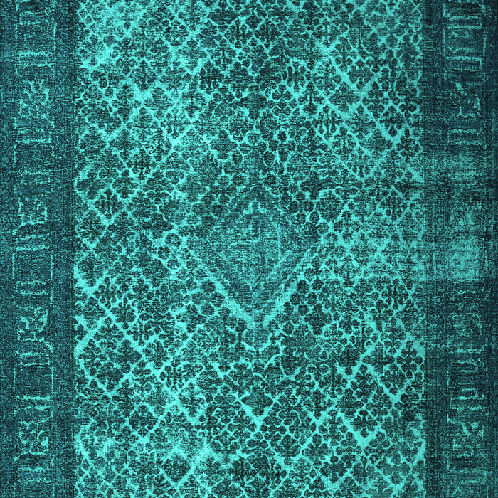 Machine Washable Persian Turquoise Traditional Area Rugs, wshtr1917turq