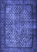 Machine Washable Persian Blue Traditional Rug, wshtr1917blu