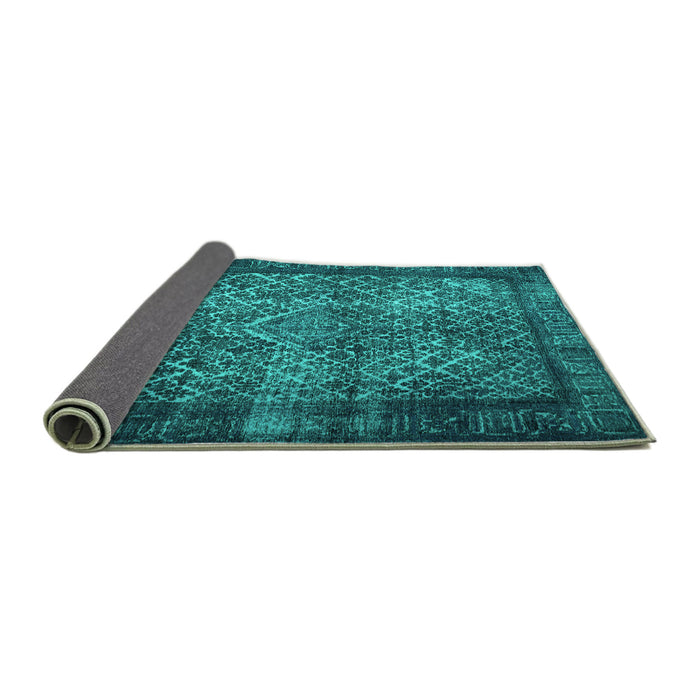 Sideview of Persian Turquoise Traditional Rug, tr1917turq