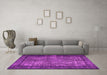 Machine Washable Persian Pink Traditional Rug in a Living Room, wshtr1917pnk