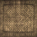 Square Persian Brown Traditional Rug, tr1917brn