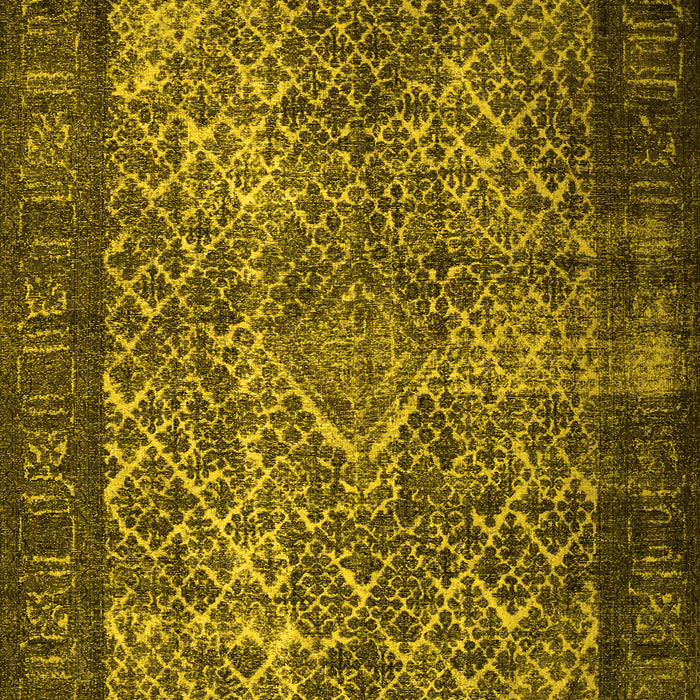 Machine Washable Persian Yellow Traditional Rug, wshtr1917yw