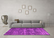 Machine Washable Persian Pink Traditional Rug in a Living Room, wshtr1918pnk