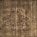 Square Machine Washable Persian Brown Traditional Rug, wshtr1918brn