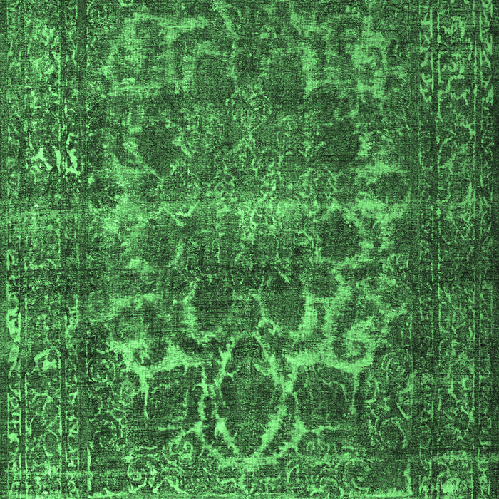 Machine Washable Persian Emerald Green Traditional Area Rugs, wshtr1918emgrn