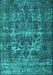 Machine Washable Persian Turquoise Traditional Area Rugs, wshtr1918turq