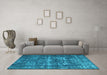 Machine Washable Persian Light Blue Traditional Rug in a Living Room, wshtr1918lblu